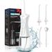 Cordless Water Flosser Electric Oral Irrigator Rechargeable Smart Oral Flosser Portable Smart Flosser Cordless Teeth Cleaner Dental Floss Pick(White)