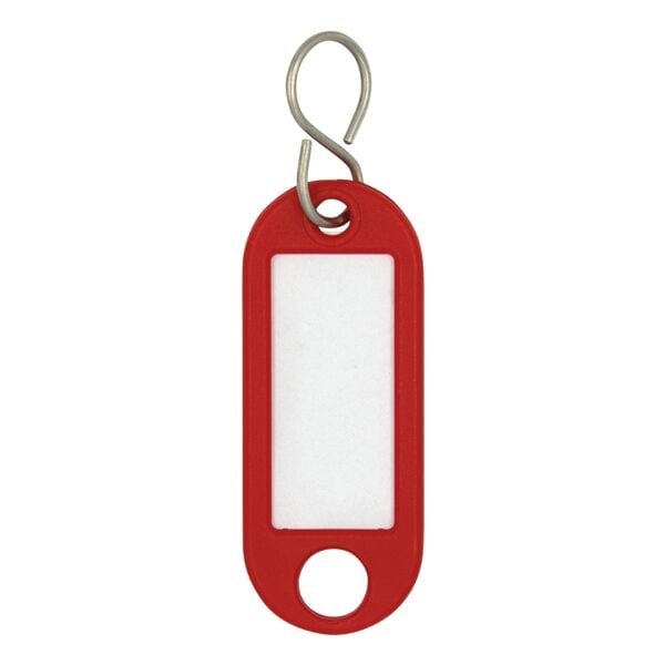 Wedo 10er-Pack Schlüsselanhänger mit S-Haken rot, 52x21 cm
