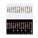 CACAGOO 2pcs Guitar Fretboard Stickers Fretboard Note Decals Musical Scale Label for 6-string Acoustic Electric Guitar Beginners Practice Assistant Tool Black & Transparent