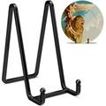 Yirtree Plate Stands for Display - 3/4/5 PCS Metal Square Wire Plate Holder Display Stand + Picture Frame Stand Holder Easel for Book Decorative Plate Plaque Photo Platter