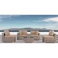 Living Source International 6-Piece Sectional Set with Cushions in Brown/Beige