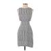 Forever 21 Contemporary Casual Dress - Sheath Crew Neck Sleeveless: Gray Print Dresses - Women's Size X-Small