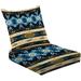 2-Piece Deep Seating Cushion Set traditional paisley pattern Outdoor Chair Solid Rectangle Patio Cushion Set