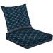 2-Piece Deep Seating Cushion Set Indian mult colored shirt decorated front hand drawn rendered neck Outdoor Chair Solid Rectangle Patio Cushion Set