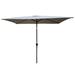 Royard Oaktree 6x9ft Patio Umbrella Outdoor Rectangular Market Umbrella with Crank and Push Button Tilt Outside UV Protection Sun Shade Table Umbrella for Garden Lawn Backyard Poolside Medium grey