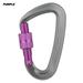 5 Colors D Shape Tools Outdoor Accessory Safety Lock Hook Mountaineering Buckle Climbing Carabiner Climbing Equipment PURPLE