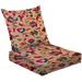 2-Piece Deep Seating Cushion Set madhubani chinz Abstract shirting Ikat block batik print patola Outdoor Chair Solid Rectangle Patio Cushion Set