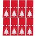 Christmas Tree Cutlery Bag Storage Bags Tableware Felt Cloth Cutter Fork Pouch Rectangle 8 Pcs Red