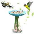 Darzheoy Bunny Bird Bath Bird Feeder Resin Ornament Bird Bath for Garden Yard Lawn Outdoor Decor Sculpture Birdfeeder Ornament for Outdoor Garden Decoration