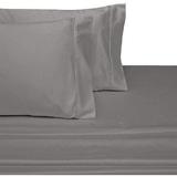 Solid Grey Super Single Microfiber Attached Waterbed With Pole Attachment. Pole Not Included