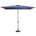 6.5FT x 10FT Large Outdoor Umbrella High UV-resistant Polyester Canopy Portable Rectangular Umbrella for Patio Backyard Garden Party Beach Base Not Included Navy Blue