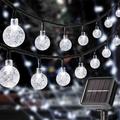 Solar String Lights Outdoor 50 LED 23ft Crystal Globe Light with 8 Lighting Modes Waterproof Solar Powered Patio Lights for Garden Yard Porch Christmas Party Decor