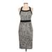 Proenza Schouler Casual Dress - Sheath Halter Sleeveless: Gray Color Block Dresses - Women's Size 6