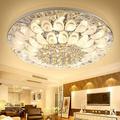 Fetcoi Modern K9 Crystal Luxury Ceiling Lamp Chandelier Modern Flush Mount LED Pendant Lighting 6 Color Light Gradient Mode for Dining Room Bathroom Bedroom Livingroom