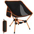 HEQUSIGNS Portable Camping Chair Backpacking Chair 4th Generation Ultralight Folding Chair Compact Lightweight Foldable Chairs for Hiking Camping Beach(Orange)