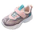Ramiter Kids Light up Sneaker Girls Sports Shoes Fashionable New Pattern Simple and Cute Mesh Breathable Comfortable Hook Loop Casual Shoes Kids Tennis Shoes Pink