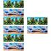 4pcs Aquarium Background Paper Double-sided Aquarium Background Picture Fish Tank Decor