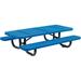 Global Industrial 6 Rectangular Kids Picnic Table Perforated Metal Blue