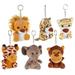 6 Pcs Animal Toys Stuffed Toy Mini Stuffed Animal Lion Soft Toy Animal Toy Plush Animals Small Stuffed Animals