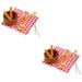 Mini Bread Basket Party Supplies Toy Home Decor Wedding Tiny House Miniature Model Doll 2 Sets