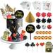 30 PCS Casino Cake Toppers - Poker Chips Dices Las Vegas Birthday Party Decoration Supplies