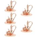 5 Sets Mini Tea Set Miniature Tea Set Miniature Tea Cups Tea Pot Doll House Accessories