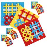 12 Pcs The Gift Kid Game Strategic Board Game Ticktacktoe Game Toys Party Favors Children s Board Games Puzzle Felt Parent-child