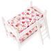 Dollhouse Bunk Bed Miniature Children s Room Wooden Models Pillows Accessories Furniture Bedroom White