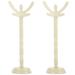 Dollhouse Hanger 2 Pack Mini Clothes Rack Furniture Coat Hangers Wooden Tiny Tree