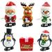 6 Pcs Gifts for Stocking Stuffers Clockwork Toys for Kids Reusable Christmas Toy Christmas Wind-up Toy Cartoon Plastic Child