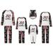 Sunisery Matching Family Pajamas Sets Christmas PJ s with Letter and Plaid Printed Long Sleeve Tee and Bottom Loungewear