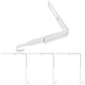 Metal Cabinet Hooks Coat Pegs 4 Pcs Door Mirror over Storage The Drying Rack For Coats White