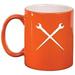 Ceramic Coffee Tea Mug Cup Spud Wrenches Iron Worker (Orange)