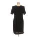 Leslie Fay Casual Dress - Sheath: Black Solid Dresses - Women's Size 14 Petite