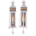 Country Tradition,'Sterling Silver and Glass Bead Earrings from Mexico'