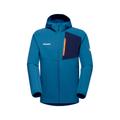 Mammut Midlayer "Madris Light ML Hooded Jacket" Herren deep ice, Gr. XXL, Polyester, Leichte multifunktionale Jacke für