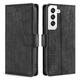 Crocodile textured leather case for Samsung Galaxy S22 Plus - Black