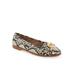 Wide Width Women's Bia Casual Flat by Aerosoles in Natural Printed Snake (Size 8 1/2 W)