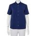 Gucci Tops | Gucci Navy Blue Cotton Paneled Button Front Shirt S | Color: Blue | Size: S