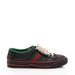 Gucci Shoes | Gucci Leather Web 1977 Tennis Sneakers - Size 6.5 / 36.5 | Color: Black/Red | Size: 6.5
