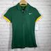 Nike Tops | *Nwt* Nike Dri-Fit Women's Short Sleeve 1/4 Button Golf Polo Sz Small Multicolor | Color: Green/Yellow | Size: S