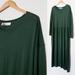 Free People Dresses | Free People Beach Cameron Oversized Long Sleeve Maxi Dress Xs Hunter Green Soft | Color: Green | Size: Xs