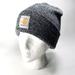 Carhartt Accessories | Carhartt Gray Foldover Logo Beanie Knit Hat - Unisex | Color: Gray/Yellow | Size: Os