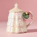 Anthropologie Dining | Anthropologie Merry Tree Lidded Mug Pearl Winter Christmas Seasonal Holiday Cup | Color: Cream/White | Size: Os