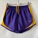 Nike Shorts | Nike Dri Fit Womens Purple High Rise Drawstring Running Athletic Shorts Size M | Color: Purple/Yellow | Size: M