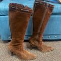 Coach Shoes | Coach Tall Brown Suede Leather Boots | Color: Brown/Tan | Size: 6