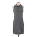 Worth New York Casual Dress - Shirtdress: Gray Houndstooth Dresses - Women's Size 4