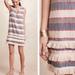 Anthropologie Dresses | Holding Horses Striped Fringe Trim Sleeveless Dress, 100% Cotton, Fits Like Xs/S | Color: Blue/Cream | Size: 0