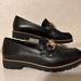 Kate Spade Shoes | Kate Spade Sz 8 Kolby Black Leather Horse Bit With Logo Loafers Flats Shoes | Color: Black | Size: 8