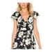 Free People Dresses | Free People (Nwt) French Quarter Wrap Dress| B&W Floral “Onyx Combo” Size:S | Color: Black/White | Size: S